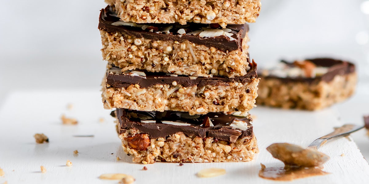 Cuadritos de Avena, Chocolate y Frutas Secas