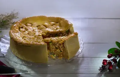 PASTEL DE CERDO CON MANZANA Y MERMELADA