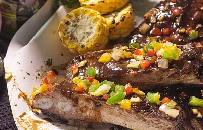 Costillas de Cerdo con Salsa de Frutas