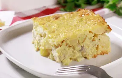 Pastel gratinado de papa y pescado