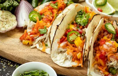 Tortillas de pollo y vegetales