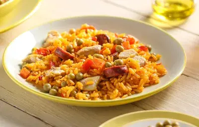 arroz con pollo y chorizo