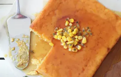 Flan de Maíz y Chinola