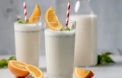 Batida de Avena con Naranja y Menta