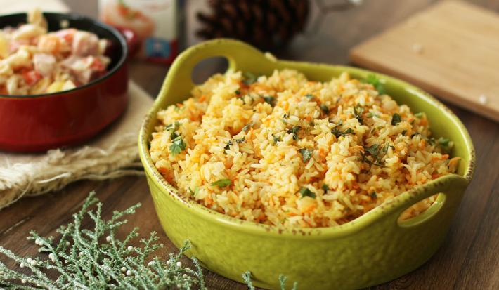 Arroz con Zanahoria y Ajonjoli