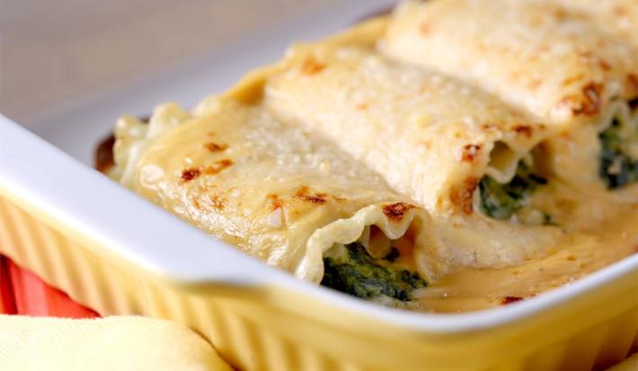 Canelones Rellenos de Espinaca