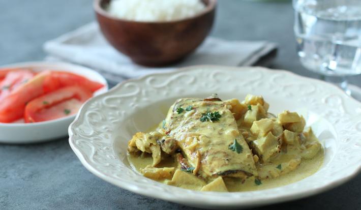 Pechugas de Pollo con Curry y Manzana