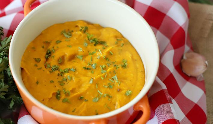 Puré de Auyama con Calabacín y Ajo