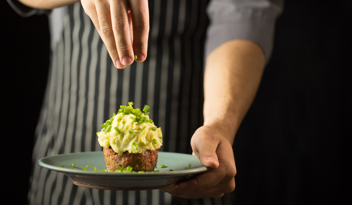 Muffins de Carne con Puré de Batata