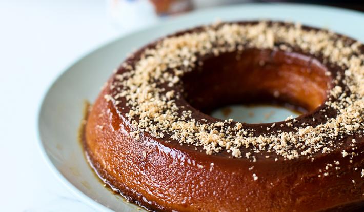 Flan de Turrón de Almendras