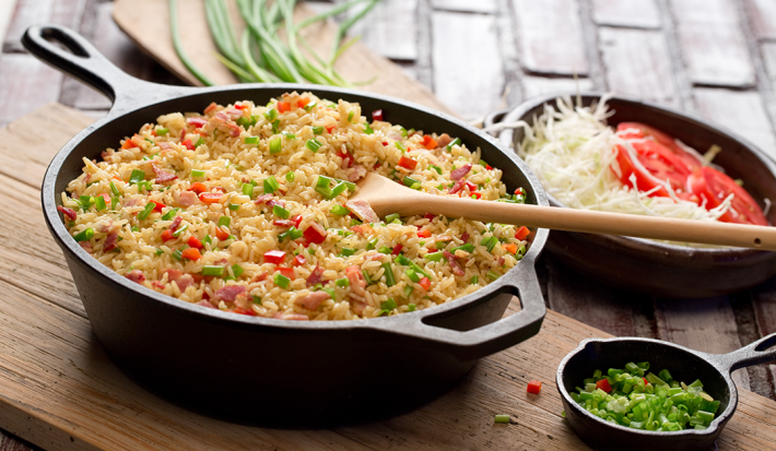 Arroz con Fideos y Tocineta