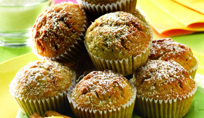 MUFFINS de Guineo, Coco y Limón