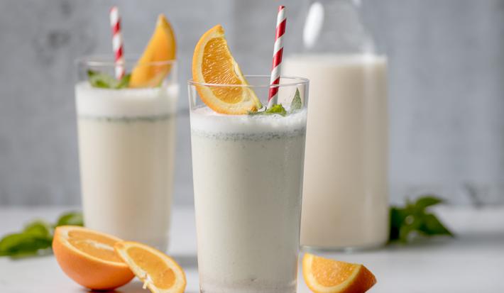 Batida de Avena con Naranja y Menta